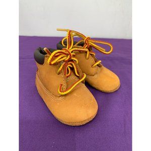 Timberland Crib Boots US 1 Genuine Leather Upper Tiny Flaw